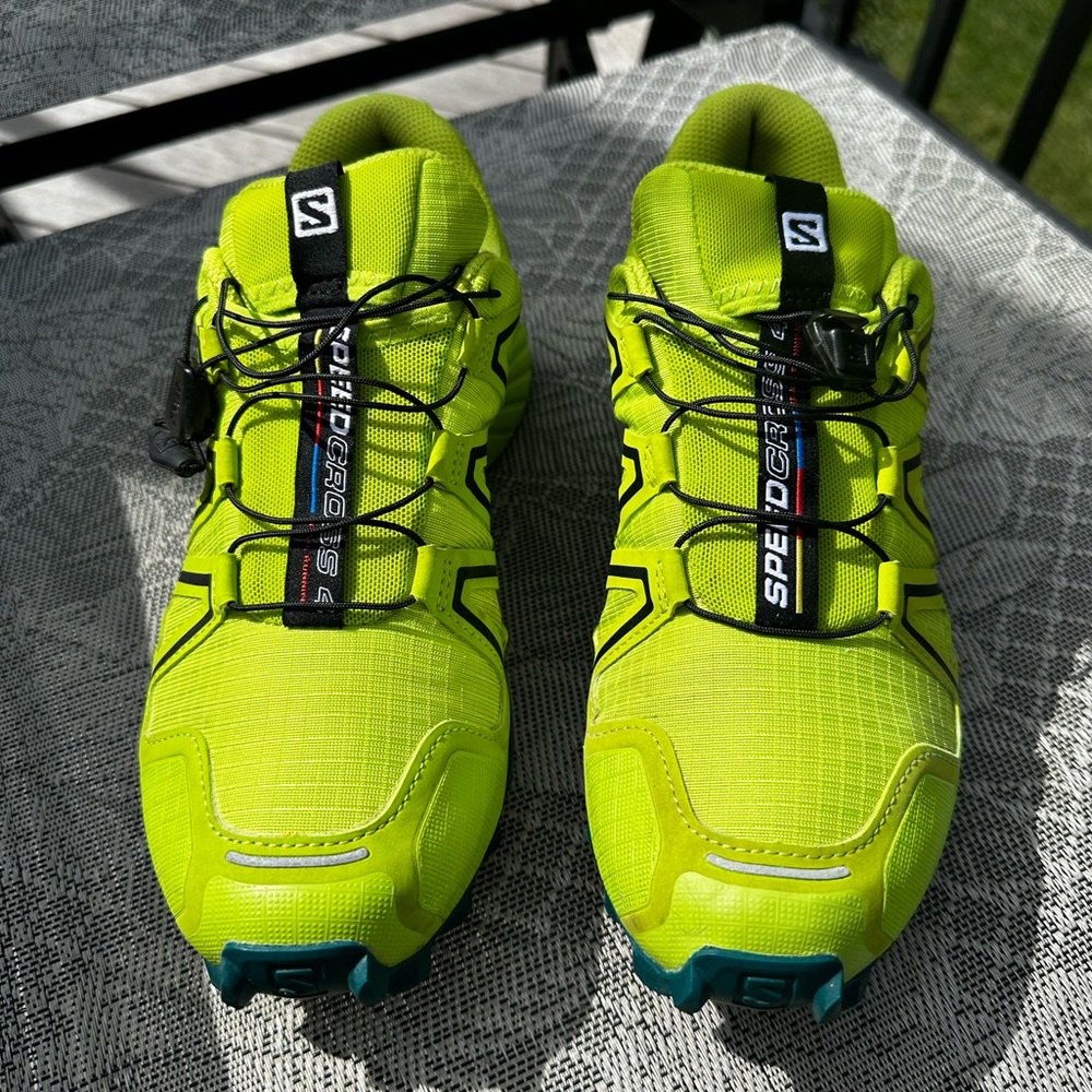 Salomon Men's Speedcross 4 Runner Trail Running Shoe, Acid Lime, 7.5 M US